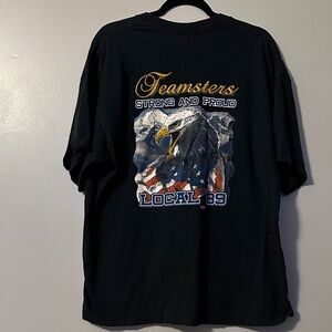 Teamsters Proud Black Graphic Tee